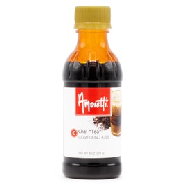 Amoretti - Chai Tea Compound 8 oz - Natural Flavors, Shelf Stable Even After Opening, Certified Kosher, TTB Approved, Perfect for Baking Applications & Beverages