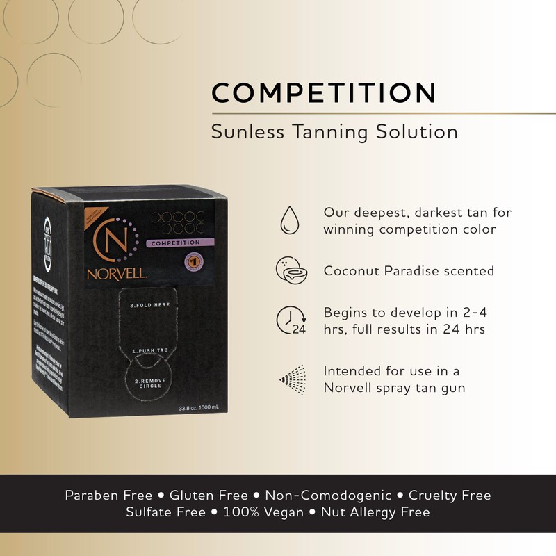 Norvell Premium Spray Tan Solution Competition Tan 34 Oz –