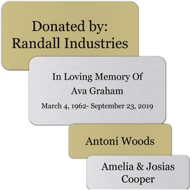 Custom Aluminum Tags | Art Labels, Shadow Box Plate, Picture Frame Plate | Silver or Gold Metal Nameplate