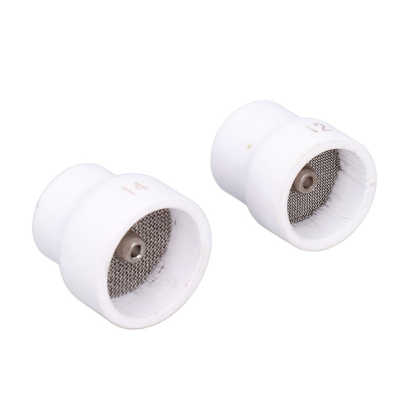 2Pcs TIG Welding Cup 12#/14# Ceramic Nozzle Accessory Set Kit