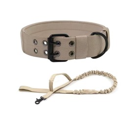 Adjustable Nylon Dog Collar with Leash Heavy Duty for Large Dog Leash 1.6” Width Military Dog Collar Adjustable Double Pin Buckle Design for Medium and Large Dogs.