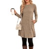 SENBATU Women's Long Sleeve Winter Dress with Side Buttons and