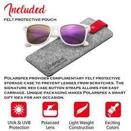 PolarSpex Mens Sunglasses - Retro Sunglasses for Men, Polarized Sunglasses for Womens - Cool Shades for Driving, Fishing