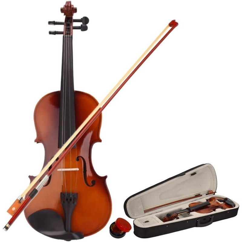 Acoustic Violin 4/4, Full Size Violin, Violin Kit with Case,