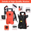Electric High Pressure Washer, 1740Psi Max, 2.6Gpm Powerful Car Washer