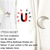 Magnetic Curtain Tiebacks 1 Pair Curtain Clips Rope Holdbacks Moon