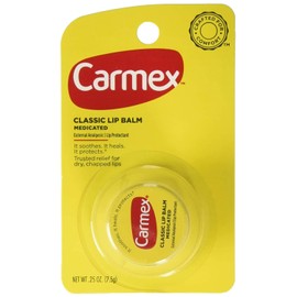 Carmex Bálsamo labial clásico medicado 0.25 oz (paquetes de 4)