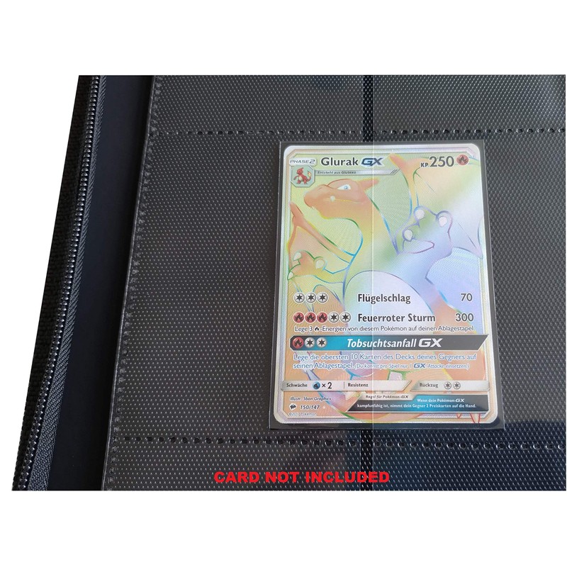 Arkero-G 18-Pocket Premium Zip Binder, Black/Black, 360 Cards Album/Zip Portfolio,