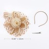 KalluliCC Gold Fascinators Hat for Women Tea Party,Kentucky Derby Cocktail,Wedding,Fancy