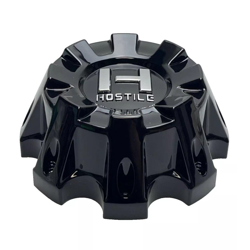 Hostile Wheels 8 Lug Gloss Black Wheel Center Cap HC-8001