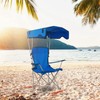 Camping Chair with Canopy, Outdoor Folding Chair with Adjustable Shade