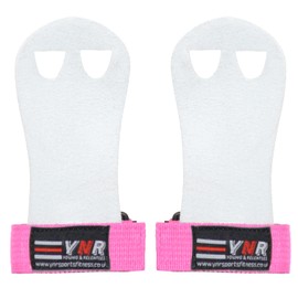 Gymnastics Palm Hand Guards, Junior Children Kids Beginner Grips Palm Protect Gymnastics Leather Training Gloves (L, Pink)