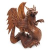 NOVICA Hand Carved Suar Wood Fantasy Theme Sculpture, 6" Tall