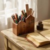 DAWASAPAT Wooden House Remote Control Holder/Remote Caddy & Desktop Organizer