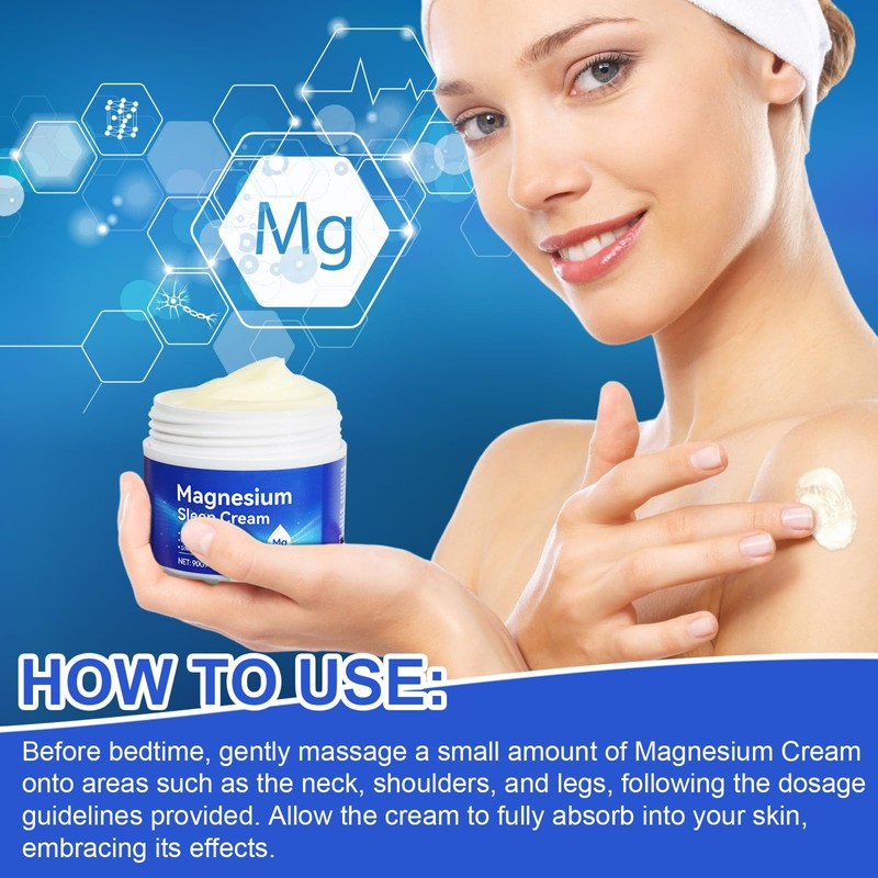 Magnesium Oil for Feet, Topical Magnesium Cream, High Concentration Genuine