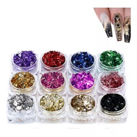 Mouyic Hoja De Oro Plata Colores Para Uñas Artes O Manualidades