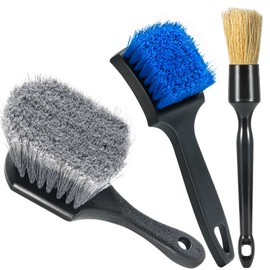 Tire Brushes for Cleaning Tires, Car Wheel Brushes for Cleaning Wheels, Rim Cleaner Brush for Car Detailing, Premium Wheel Cleaner Brush Kit Safe for Cars, Trucks, SUVs, RVs, Motorcycles