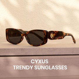 Cyxus 1238 Sunglasses, Women's, Men's, UV Protection, UV Protection, Small Face Effect, Driving, Climbing, Travel, Sports, Fashionable, Tortoise