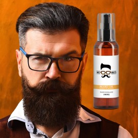 Beard Oil | Vanilla & Mango Scented | Large 100ml | Softens, Hydrate & Conditions Facial Hair | Promotes Growth, Reduces Dryness & Itching | Contains Natural & Premium Ingredients Argan, Jojoba, Sweet