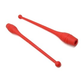 Red Clubs for Little Ones, 2 x (36 cm) (83g) Weights for Women, Dance Gymnastics, Rackets, Rhythmic Bats, Rhythmic Beginners (5 to 16)