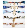 FAUTHENTICUTE Large Gold Sun Pendant Necklace For Women Boho Silk