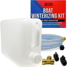 Boat Winterizing Kit and RV Winterizing Kit, 5-Gallon Antifreeze Tank with Hose and Adapters, for Marine Engines, Outboard Motors, RVs, Campers, and Winterization Flushing
