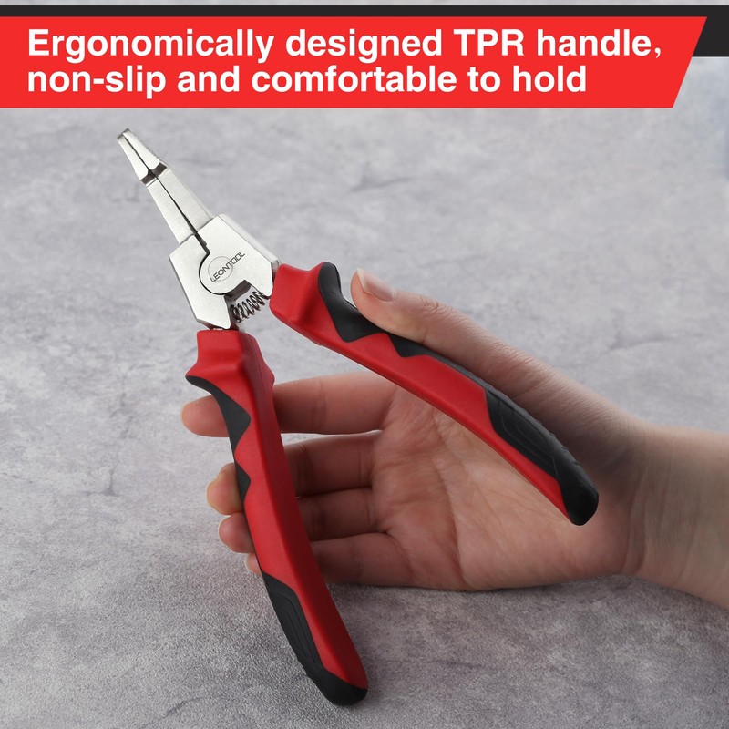 LEONTOOL 8 Inch Lock Ring Pliers - Special Circlip Pliers