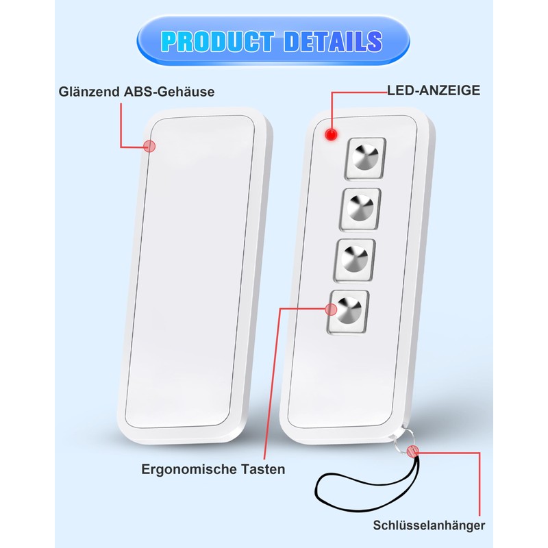 Selridasia 433Mhz Garage Door Opener Remote Control Replacement for Novotron