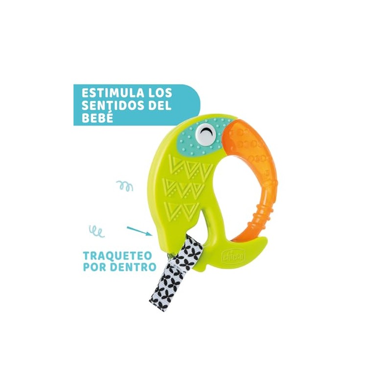 Chicco Mordedera de agua para bebé 6M+ Tucán, 1.0 Gramos