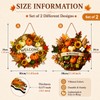 2-Piece Fall Door Decor Set, Welcome Wreath and Harvest Basket