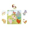 Janod - Tactile Wooden Puzzle 5 Pieces - Farm Theme