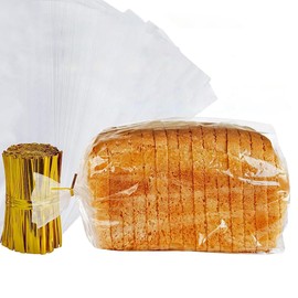Reusable Plastic Bread Bags - 150 Pack Clear Loaf Bags for Homemade Bread - Perfect for Baked Goods Storage