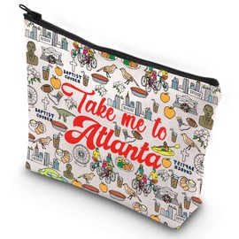 G2TUP Atlanta Georgia Travel Cosmetic Bag Atlanta Landmarks Souvenirs Gift Take Me To Atlanta Zipper Pouch Bag Atlanta Merch (Take Me To Atlanta)