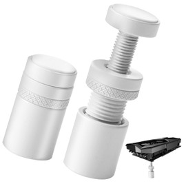 MDLSDE GPU Support Bracket, GPU Brace Stand Sag Graphics Card Support Bracket Video Card Adjustable Height Aluminum Alloy Anti Sag Holder for Universal Graphics Cards 27-45MM Durable White