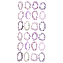 Minkissy 24pcs Girls Hair Ties Curly Hair Headbands Elastic Ponytail Holders for Women