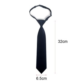 HOTMNTY Tie Children's Boys, Boys Clip Tie, Pre-Tied Ties for Boys, Adjustable Children's Pre-Tied Tie, Lain Coloured Formal Tie, for Formal School Uniforms, navy