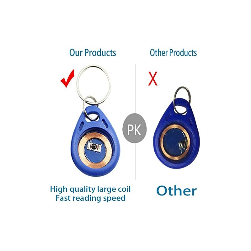 YAVIS EM4305 10 x RFID Transponder Chip Key Writeable Key