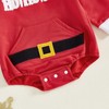 Durveency Baby Boy Girl Christmas Outfit Hooded Romper Letter Embroidered