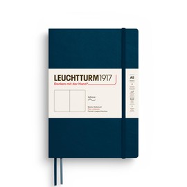 LEUCHTTURM1917 372204 Notebook, Medium (A5), Softcover Writing Book, 123 Numbered Pages, Deep Sea, Blank