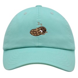JPAK Sleeping Peanut Premium Dad Hat Embroidered Cotton Baseball Cap Foodie Funny Mint