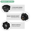 M METERXITY 4-Pack 7 Star Knobs, M8 Female Thread 40mm