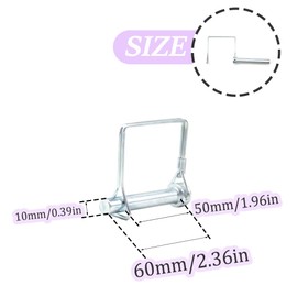 CEEYSEE Pack of 5 Locking Pin 10 mm x 60 mm One Cotter Pin Pipe Folding Pins with Snap Lock Square Galvanised Shackle for Trailers, Tractors, Dumppers, Farm, Lawn Mowers (F.10 mm x 60 mm)