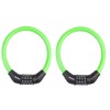 VOANZO 2pcs Bicycle Lock Cable, 4-Digit Number Resettable Combination Bike