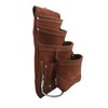 WIDEBROWN 10 Pocket Split Suede Leather Nail & Tool Pouch,