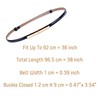 CB - Cinturón de piel de charol para mujer, ajustable,