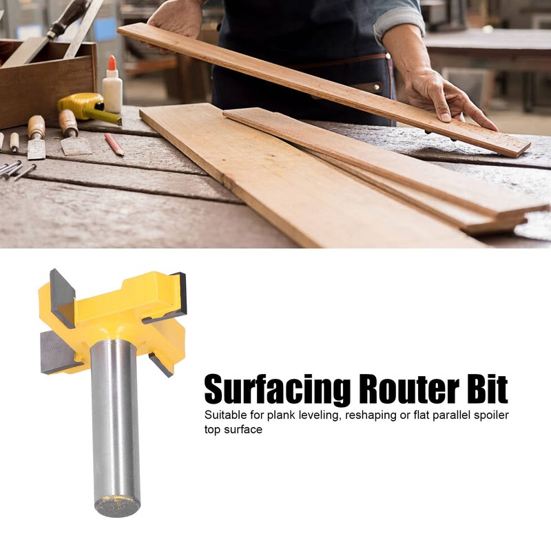 Surfacing Router Bit Carbide Tipped Surface Woodworking Milling Cutter Planing