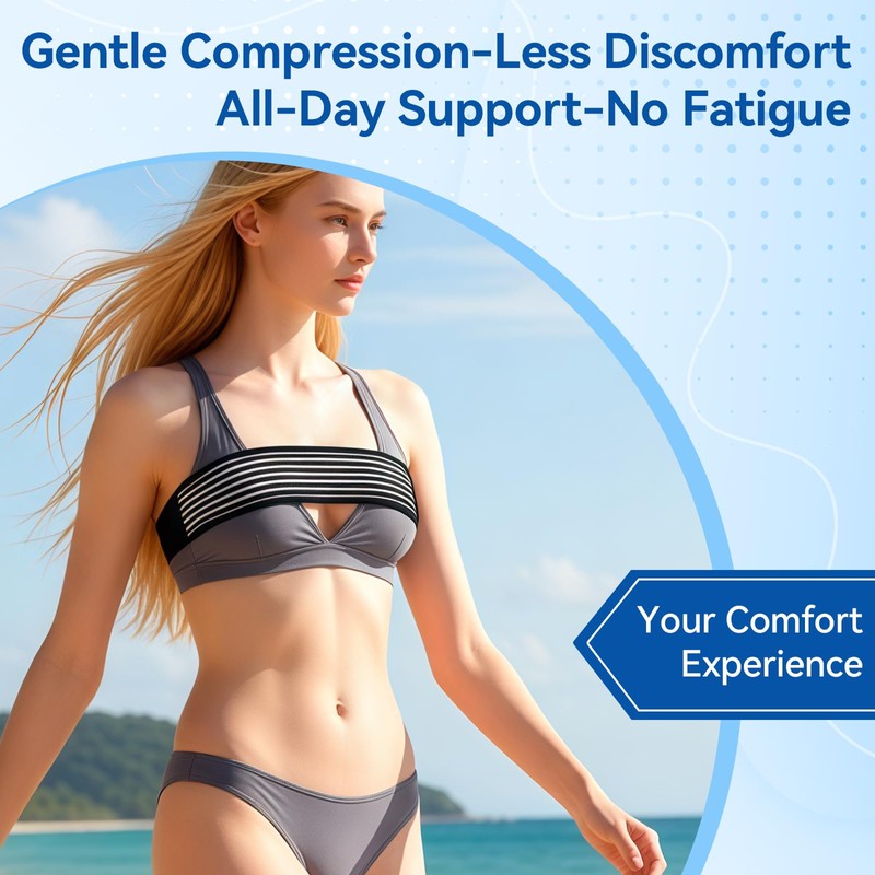 KUAZIDAR Post Op Breast Augmentation Stabilizer Band - Anti-Bounce Chest