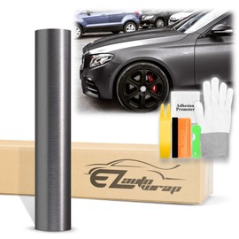 60"x84" (5FTx7FT) Steel Gunmetal Gray Brushed Aluminum Vinyl Wrap DIY Decal Car Auto Vehicle Motorcycle Air Release Bubble Free Self Adhesive Peel and Stick Free Tool Kit