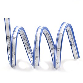 Corsehild Flexible Curve Ruler, 60cm Bendy Ruler Vinyl Curve Ruler Plastic Soft Curve Ruler Double Sided Creative Ruler Flexible Measuring Tool for Drawing Drawings and Clothing Design (24 inch)