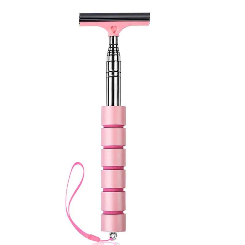 Extendable Car Mirror Squeegee for Rainwater Removal – Retractable Rubber